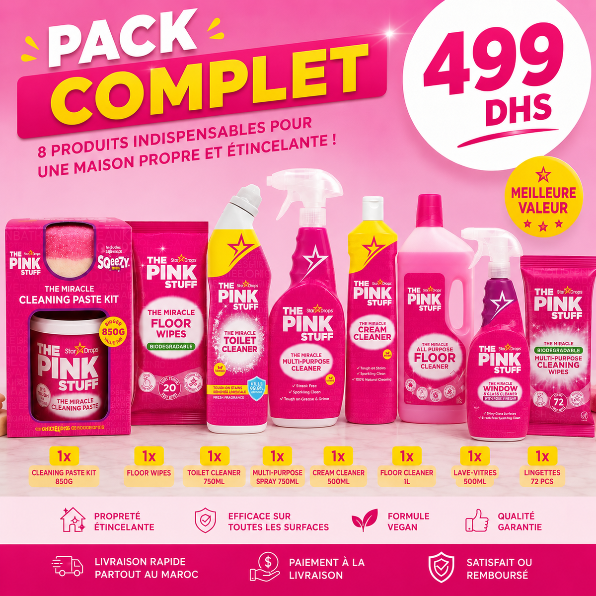 Full Box Pink Stuff 8 Produits Maison