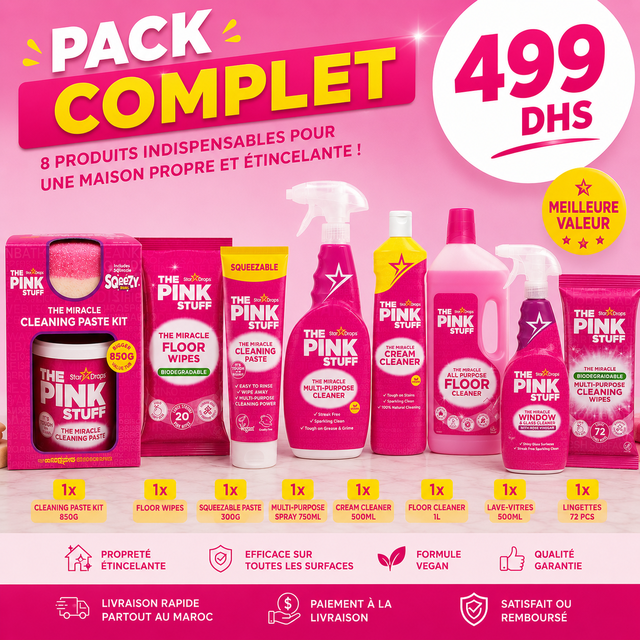 Full Box Pink Stuff 8 Produits Maison
