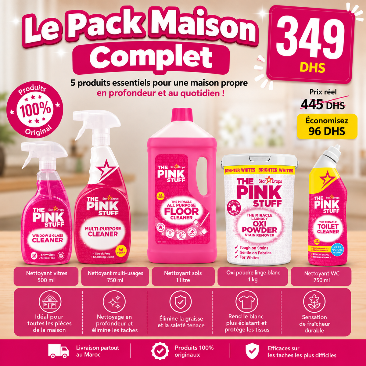 Pack Pink Stuff complet Maison