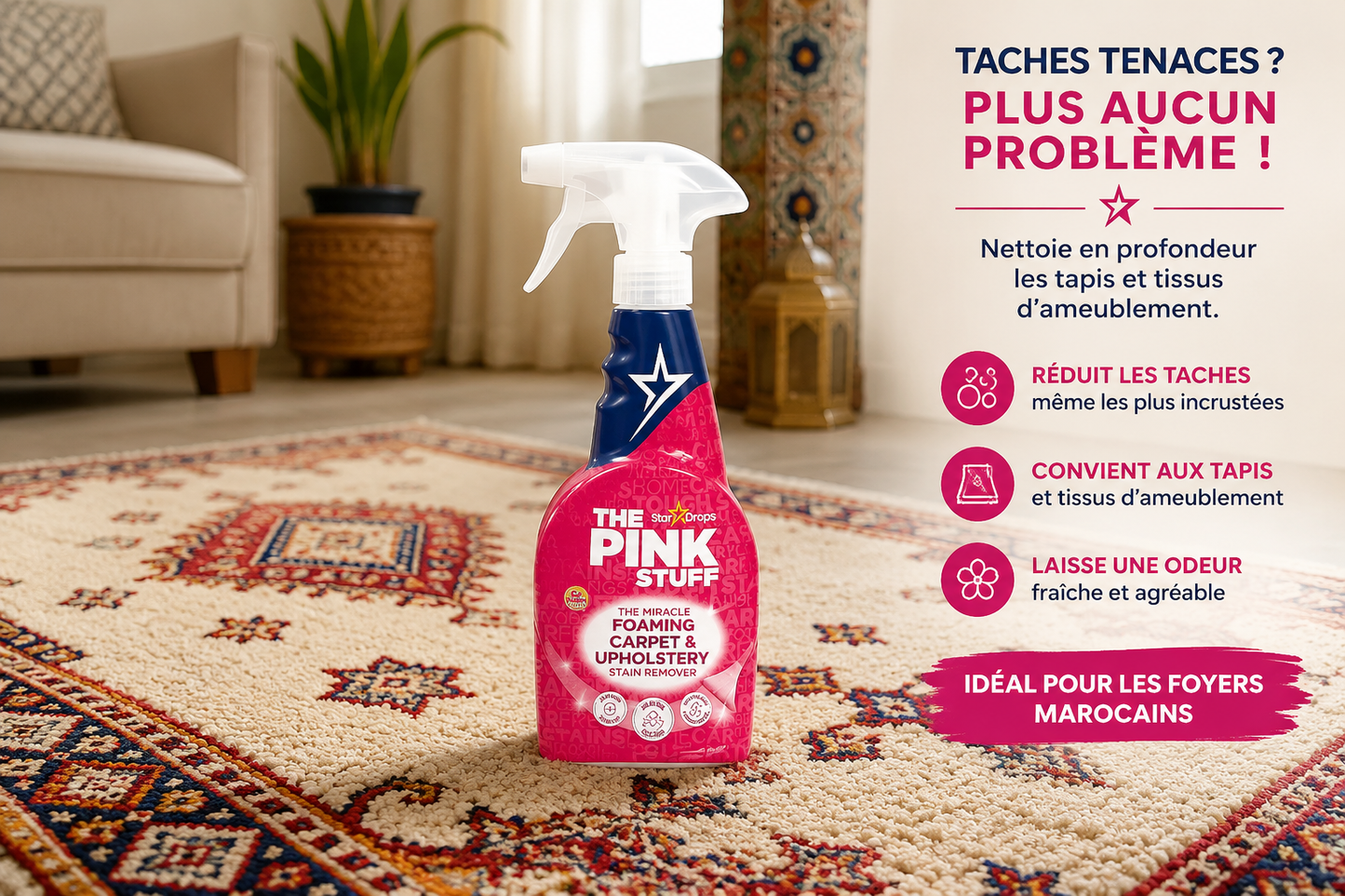 The Pink Stuff The Miracle Carpet & Upholstery Foaming Stain Remover - 500ml