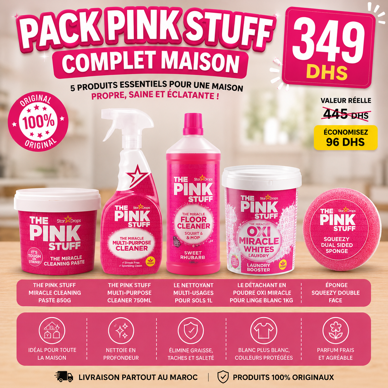 distributeur pink stuff maroc